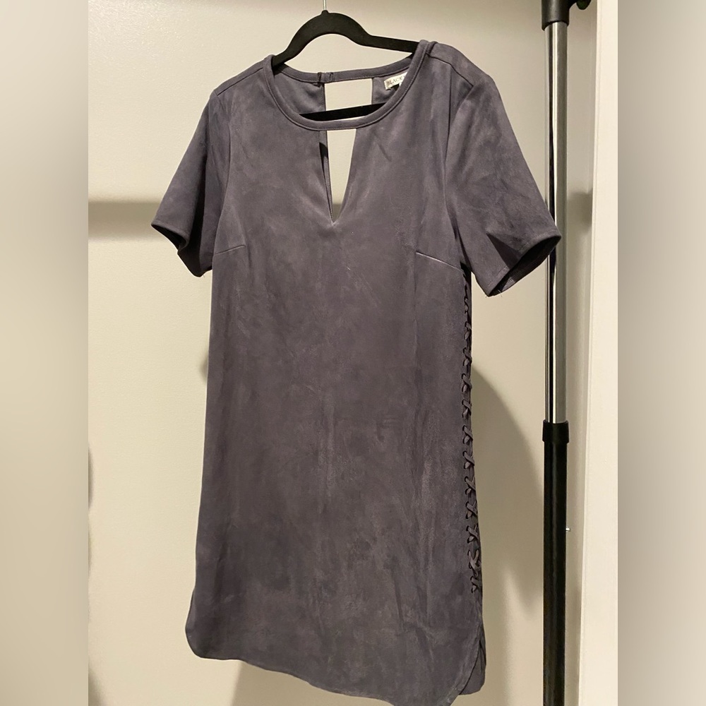Black Swan XS gray suede mini dress